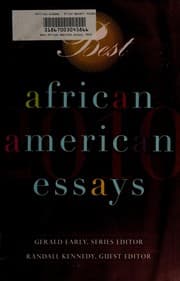 Tapa de Best African American essays, 2010