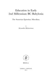 Tapa de Education in early 2nd millennium BC Babylonia