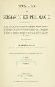 Tapa de Grundriss der germanischen Philologie