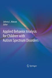 Tapa de Applied behavior analysis for children with autism spectrum disorders