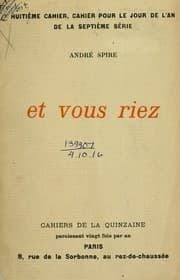 Tapa de Cahiers de la quinzaine