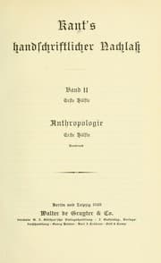 Tapa de Kant's gesammelte Schriften