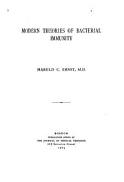 Tapa de Modern Theories of Bacterial Immunity