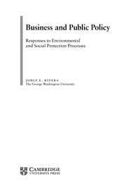 Tapa de Business and public policy
