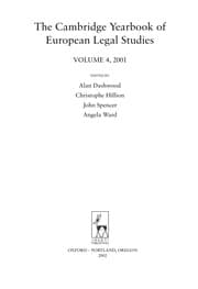 Tapa de The Cambridge yearbook of European legal studies