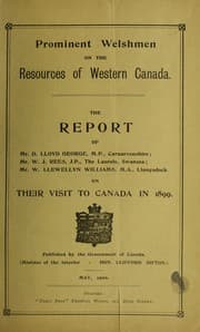 Tapa de Prominent Welshmen on the resources of Western Canada
