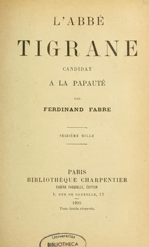 Tapa de L'abbé Tigrane