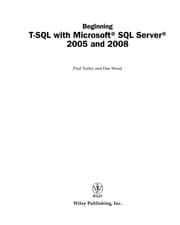 Tapa de Beginning T-SQL with Microsoft SQL Server 2005 and 2008