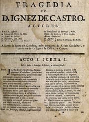 Tapa de Tragédia de D. Ignez de Castro