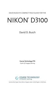 Tapa de David Busch's compact field guide for the Nikon D3100