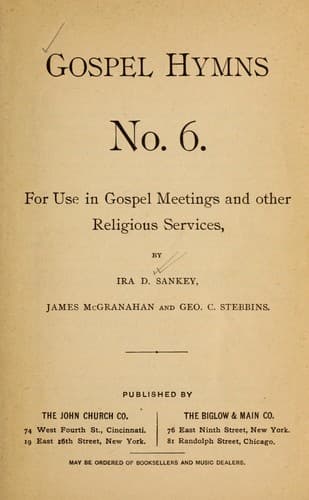 Tapa de Gospel hymns no. 6