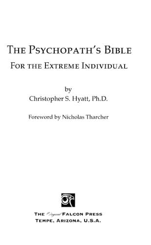Tapa de The psychopath's bible