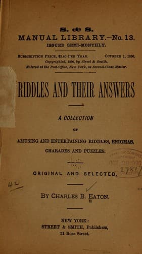 Tapa de Riddles and their answers