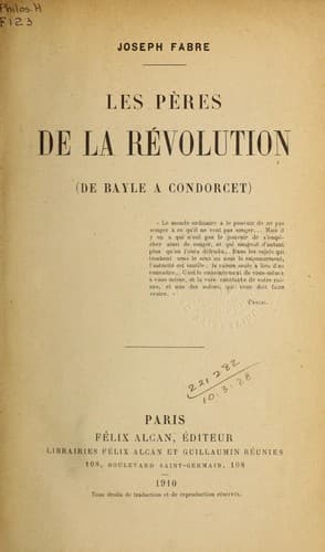 Tapa de Les pères de la Révolution