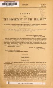 Tapa de Letter from the Secretary of the Treasury