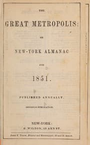 Tapa de The Great metropolis, or, New-York almanac for 1851