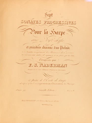 Tapa de Sept sonates progressives pour la harpe