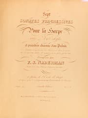 Tapa de Sept sonates progressives pour la harpe
