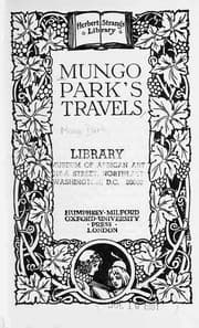 Tapa de Mungo Park's travels
