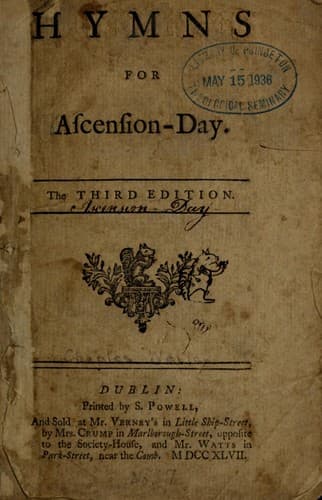Tapa de Hymns for Ascension-day