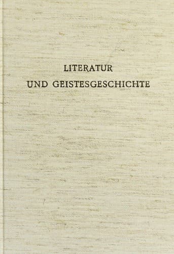 Tapa de Literatur und Geistesgeschichte