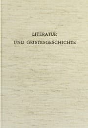Tapa de Literatur und Geistesgeschichte