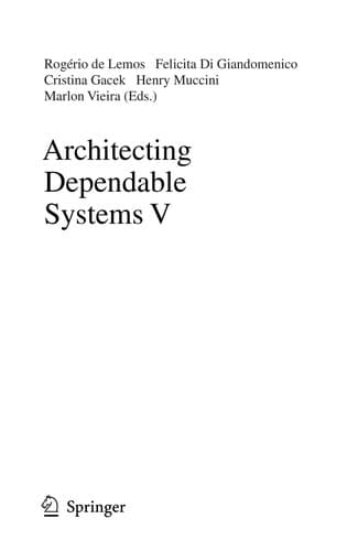 Tapa de Architecting Dependable Systems V