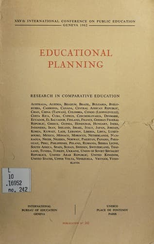 Tapa de Educational planning