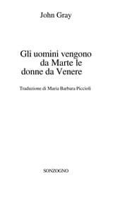 Tapa de Gli uomini vengono da Marte le donne da Venere