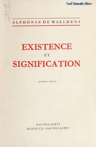 Tapa de Existence et signification