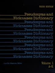 Tapa de Pseudonyms and nicknames dictionary