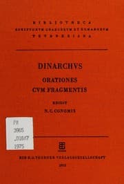 Tapa de Dinarchi Orationes cum fragmentis