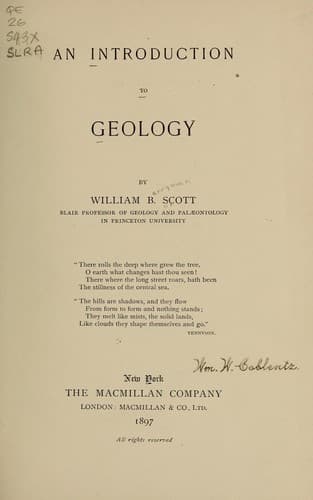 Tapa de An introduction to geology
