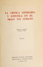 Tapa de La critica literaria y estetica en el siglo XIX cubano