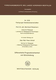 Tapa de Differentielle Prognostizierbarkeit von Schulleistung