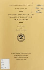 Tapa de Monetary approaches to the balance of payments and exchange rates