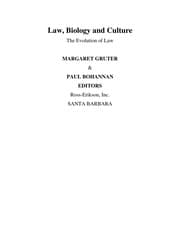 Tapa de Law, Biology and Culture