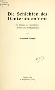 Tapa de Die schichten des Deuteronomiums