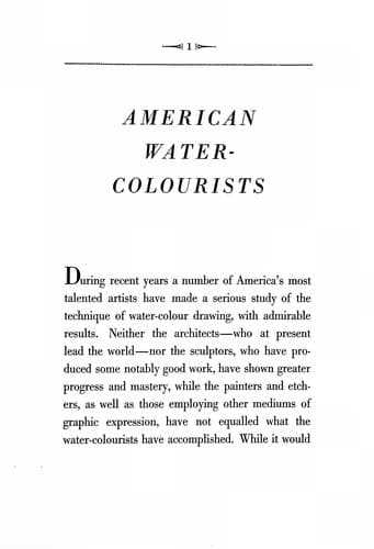 Tapa de American water-colourists