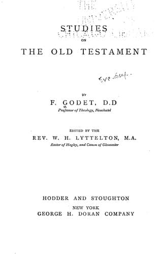 Tapa de Studies on the Old Testament