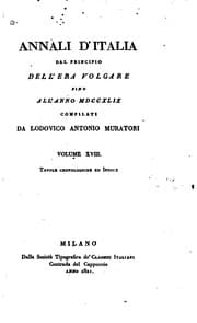 Tapa de Annali d'Italia dal principio dell'era volgare sino all' anno MDCCXLIX