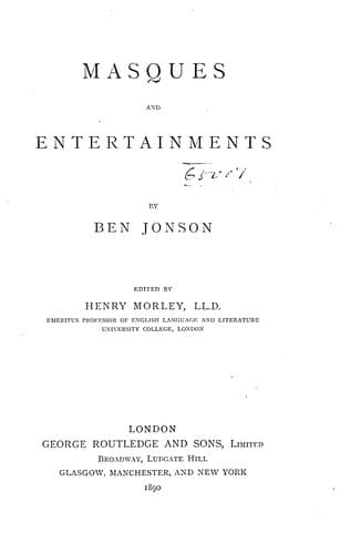 Tapa de Masques and entertainments
