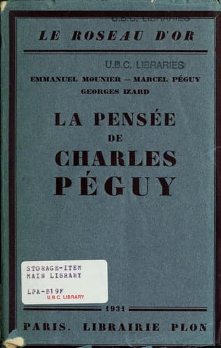 Tapa de La pensée de Charles Péguy