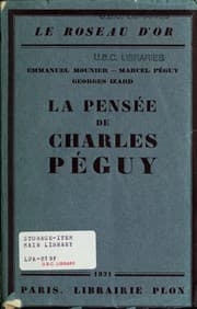 Tapa de La pensée de Charles Péguy