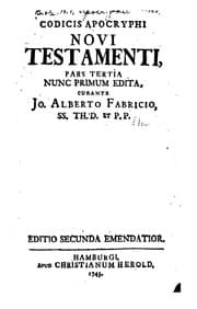 Tapa de Codex Apocryphus Novi Testamenti