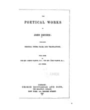 Tapa de The Poetical Works of John Dryden: Containing Original Poems, Tales, and Translations