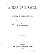 Tapa de A Year of Miracle: A Poem in Four Sermons