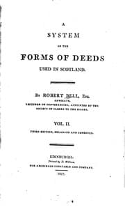 Tapa de A System of the Forms of Deeds Used in Scotland
