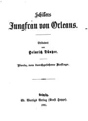 Tapa de Schillers Jungfrau von Orleans