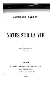 Tapa de Notes sur la vie